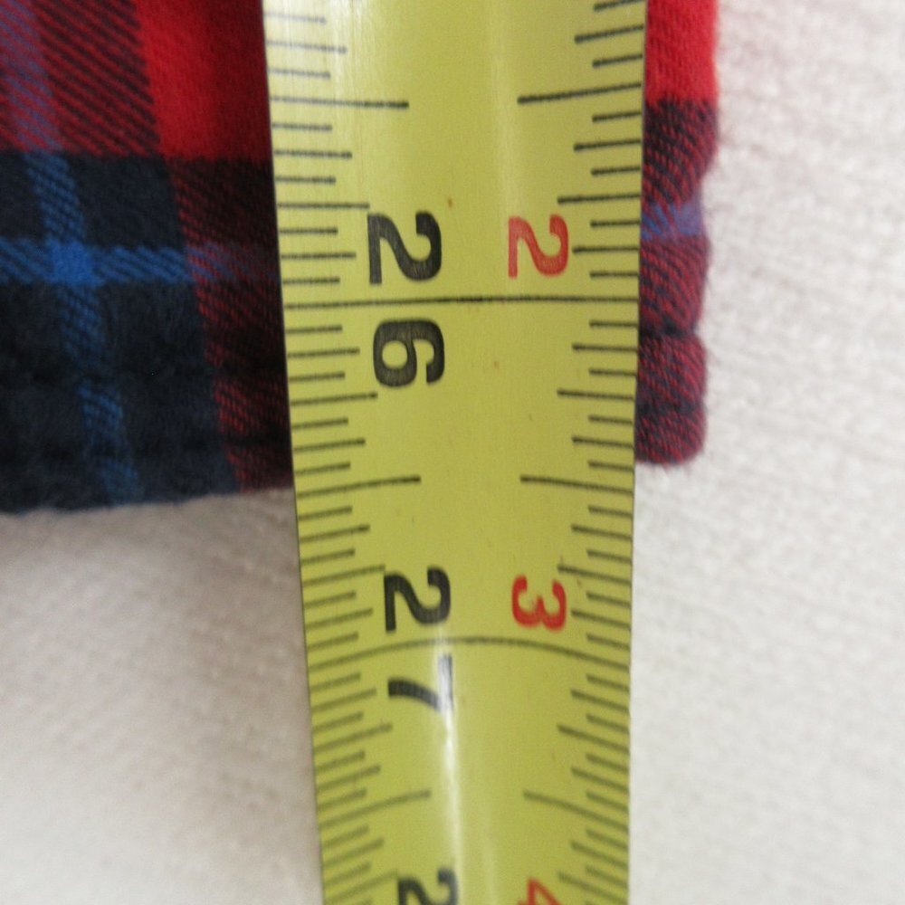 Abercrombie & Fitch Red Flannel Plaid Jacket Size M Buttoned Muscle Jacket - Picture 13 of 14